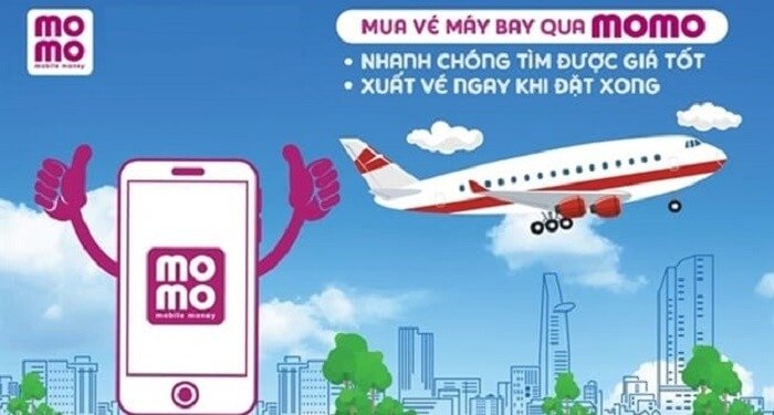 Đặt vé máy bay trên ví điện tử momo
